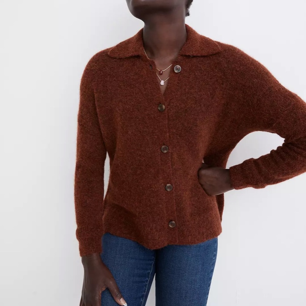 Madewell Polo Cardigan Sweater